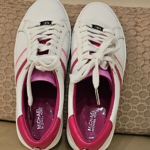 Michael Kors White and Pink Women's Sneakers